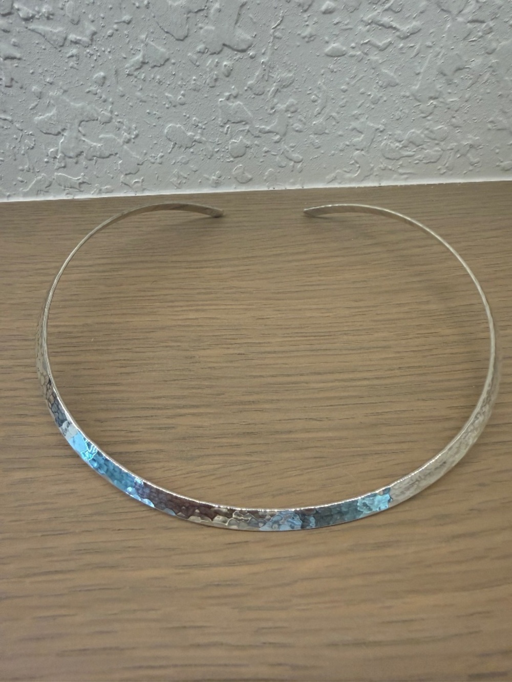 James Avery hammered silver cuff necklace
